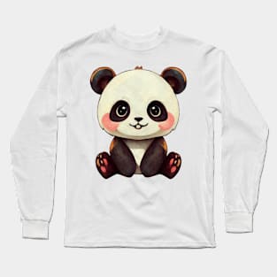 Cute Anime Panda Long Sleeve T-Shirt